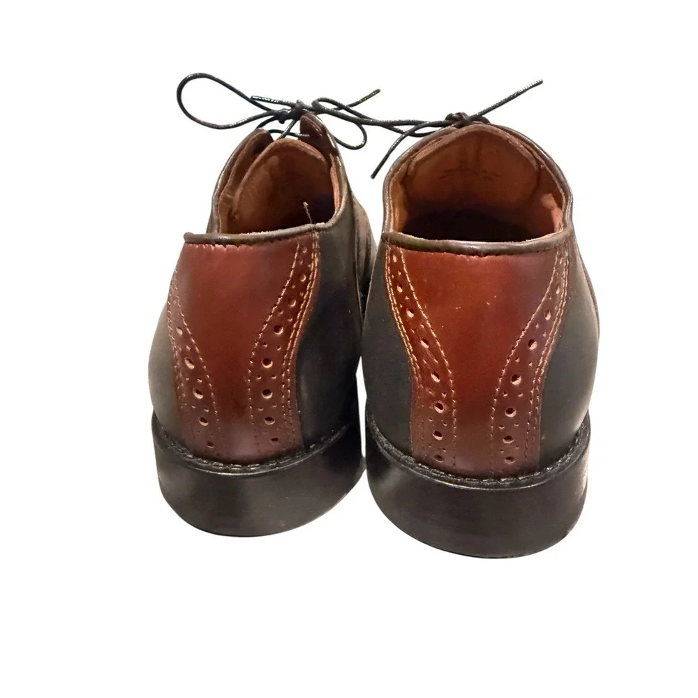 Johnston And Murphy Aristocraft Vintage Shoes Brown & Black Two Tone 8M EUC